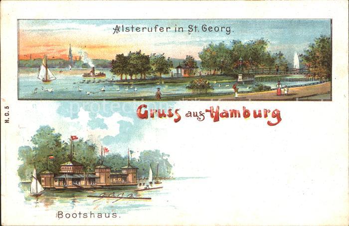 HAMBURG  CITY Alsterufer St Georg Bootshaus