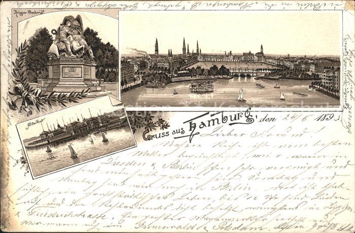 HAMBURG  CITY Kriegerdenkmal Alsterlust Totalansicht