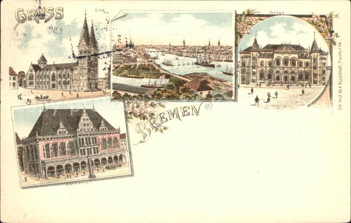 BREMEN  CITY Dom Totalansicht Boerse Rathaus