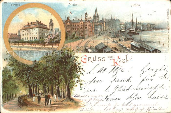 KIEL  CITY Schloss Post Hafen Duesternbroker Allee