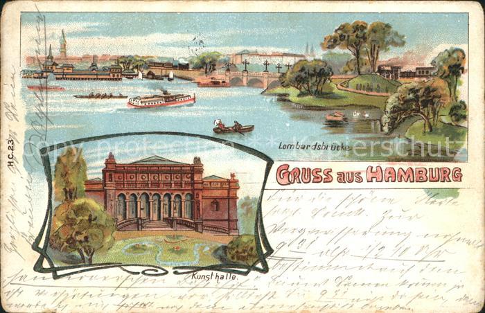 HAMBURG  CITY Lombardsbruecke Kunsthalle