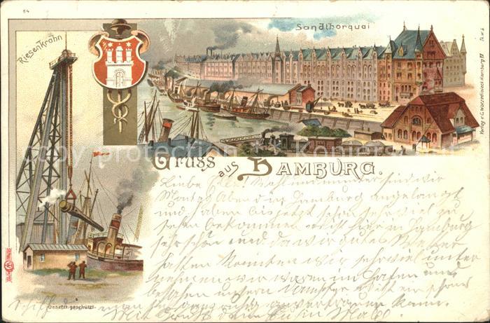 HAMBURG  CITY Sandthorquai Riesenkrahn