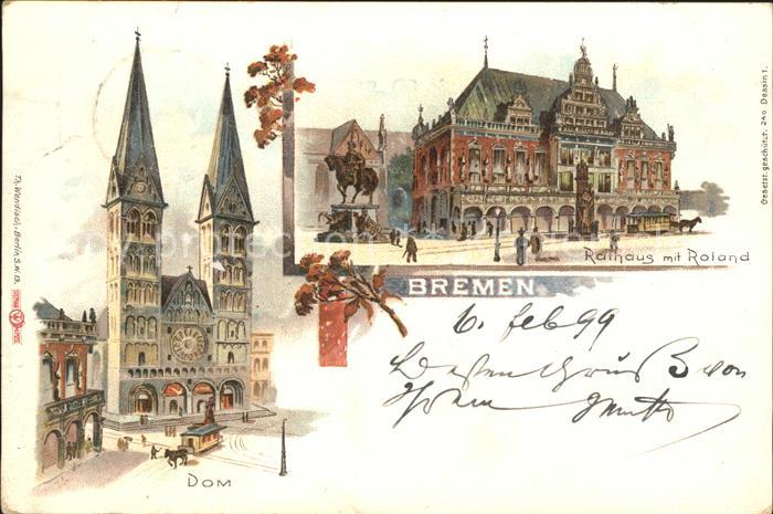 BREMEN  CITY Rathaus mit Roland Dom