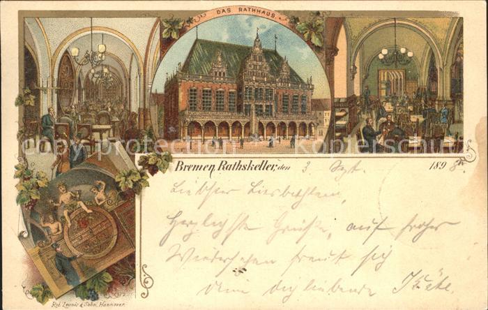 BREMEN  CITY Rathskeller Bacchusfass Rathhaus