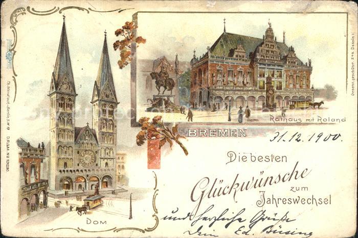 BREMEN  CITY Dom Rathaus mit Roland