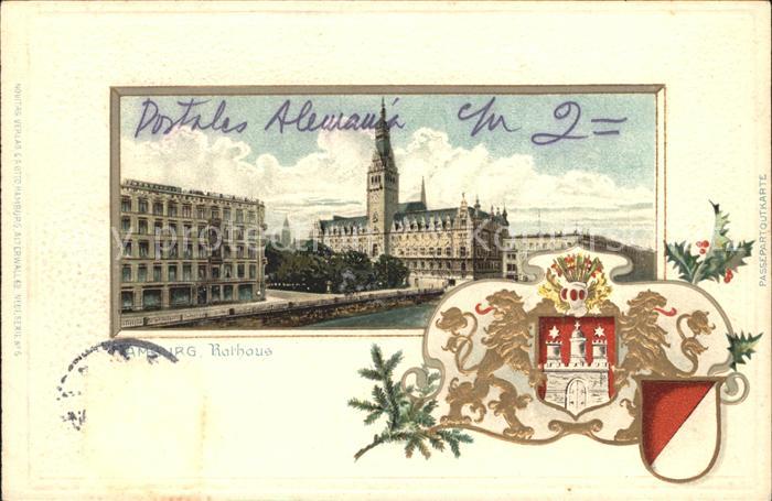 HAMBURG  CITY Rathaus Stadtwappen