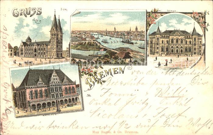 BREMEN  CITY Dom Boerse Rathaus Totalansicht