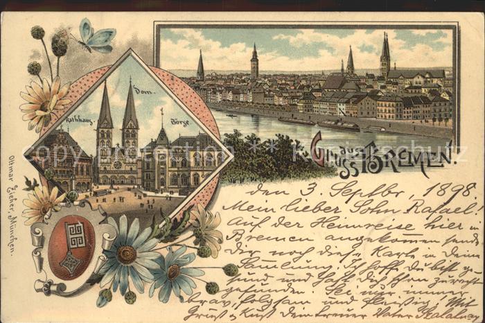 BREMEN  CITY Rathhaus Dom Boerse Totalansicht