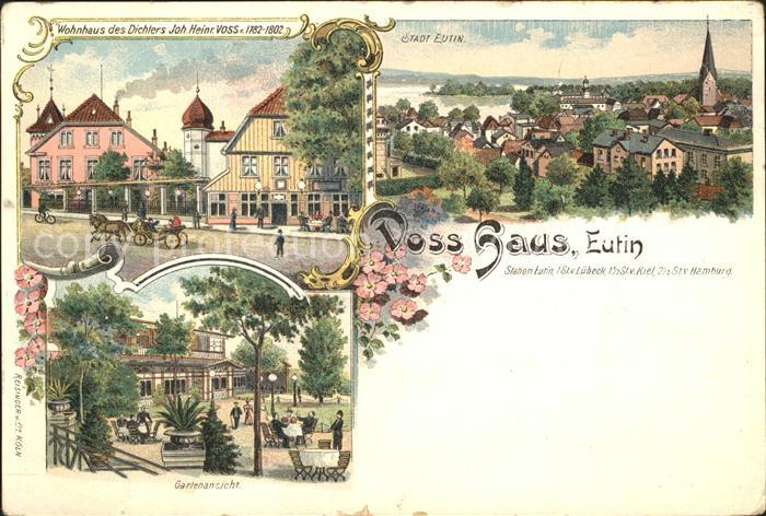 Eutin Schleswig-Holstein Wohnhaus Joh Heinr Voss Gartenansicht Stadtblick
