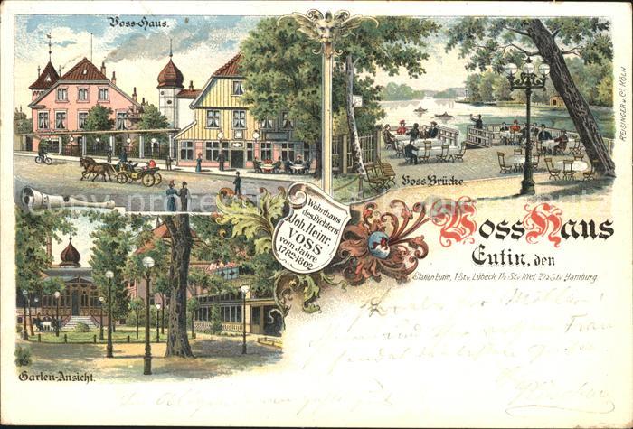 Eutin Schleswig-Holstein Voss Haus Garten Ansicht Voss Bruecke