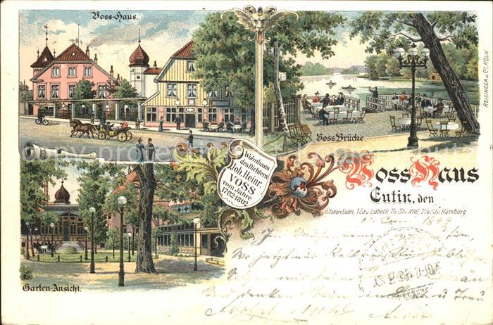 Eutin Schleswig-Holstein Voss Haus Gartenansicht Voss Bruecke