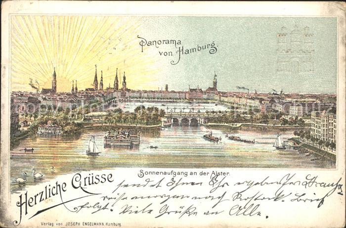HAMBURG  CITY Sonnenaufgang an der Alster