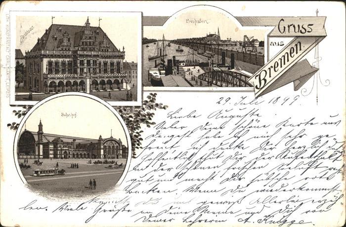 BREMEN  CITY Rathhaus Freihafen Bahnhof