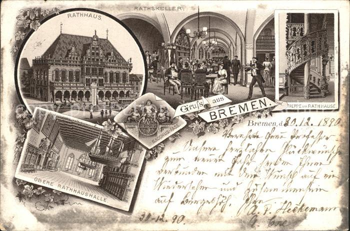 BREMEN  CITY Rathhaus Rathskeller Rathhaustreppe Obere Rathhaushalle