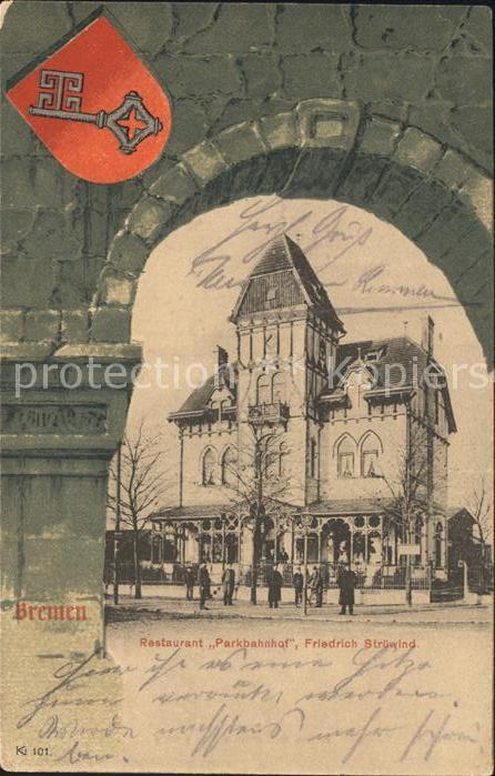 BREMEN  CITY Restaurant Parkbahnhof Friedrich Struewind