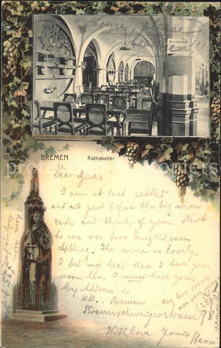 BREMEN  CITY Rathskeller Roland