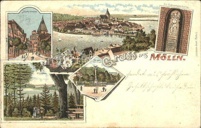 Moelln Lauenburg Marktstrasse Panorama Schmalsee Till Eulenspiegel Grabmal Krieg