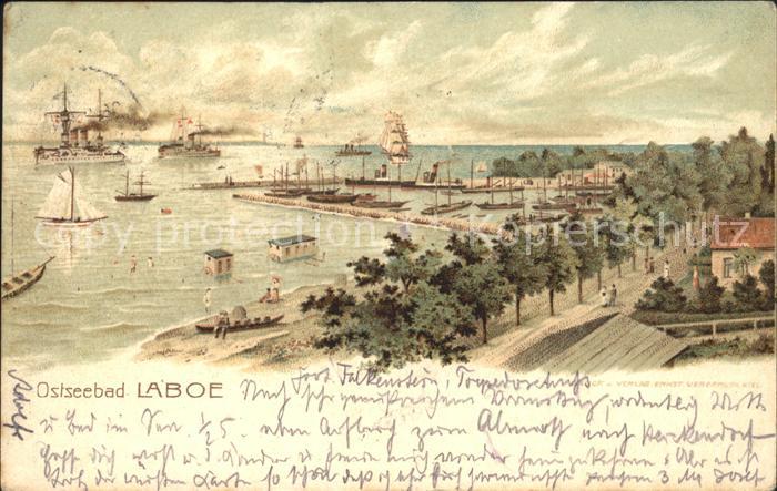 Laboe Strand Bootshafen Schiffe