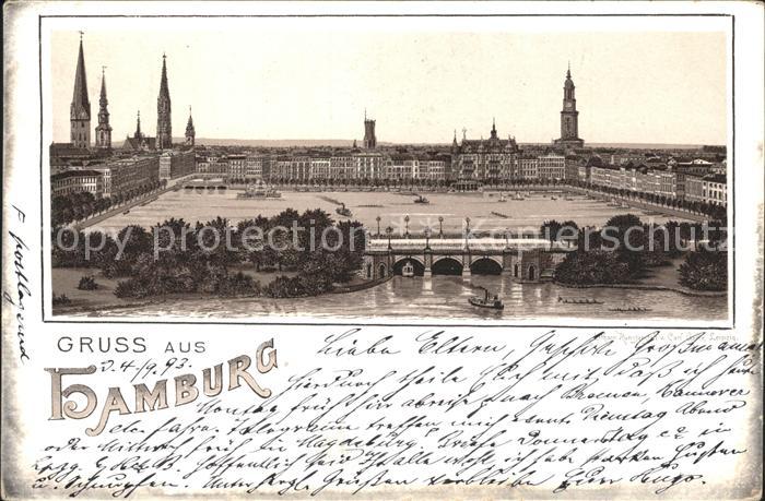 HAMBURG  CITY Jungfernstieg Alsterarkaden