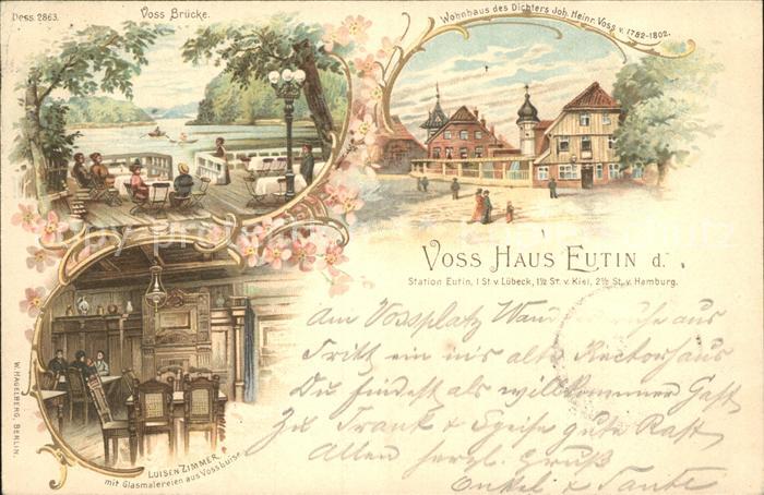 Eutin Schleswig-Holstein Voss Bruecke Voss Haus Luisenzimmer