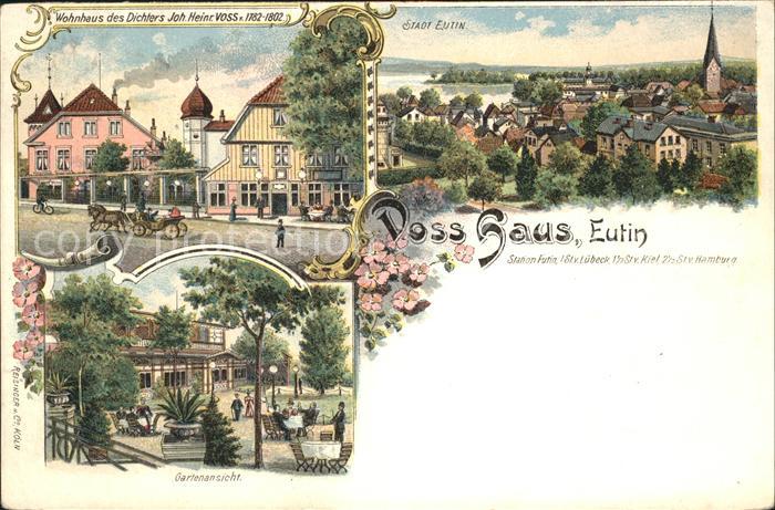 Eutin Schleswig-Holstein Vosshaus Gartenansicht Stadtblick