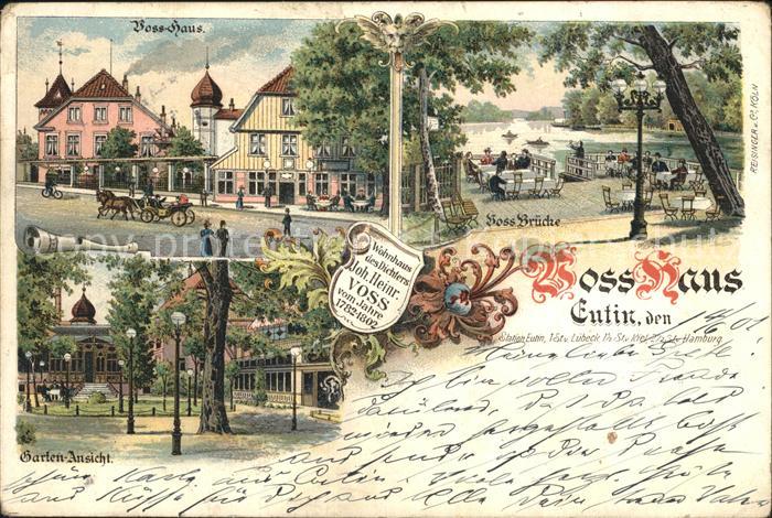 Eutin Schleswig-Holstein Voss Haus Gartenansicht Voss Bruecke