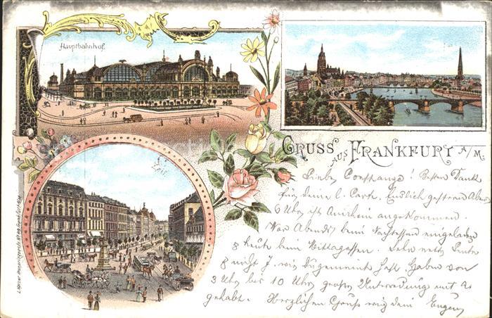 Frankfurt Main Hauptbahnhof Panorama Zeil