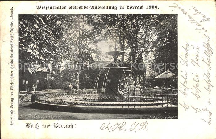 LoeRRACH Baden BW Wiesentaeler Gewerbeausstellung Brunnen
