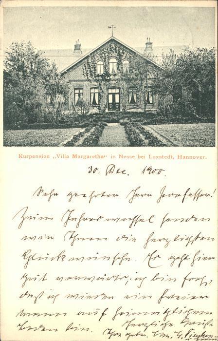 Nesse Wesermuende Kurpension Villa Margarethe