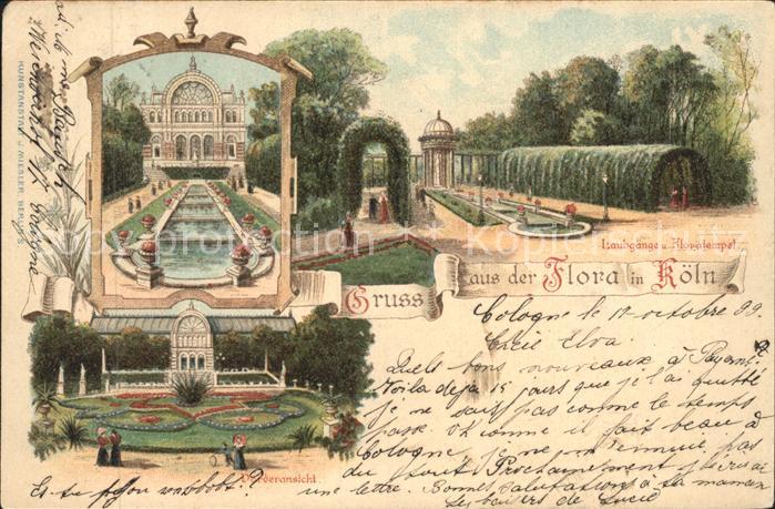 Koeln Rhein Floratempel Laubgaenge Vorderansicht