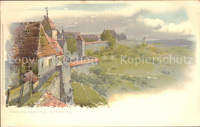 Rothenburg Tauber Stadtmauerparthie