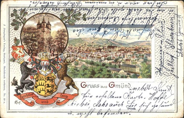 Gmuend Schwaebisch Total mit 5 Knoepfl Thurm