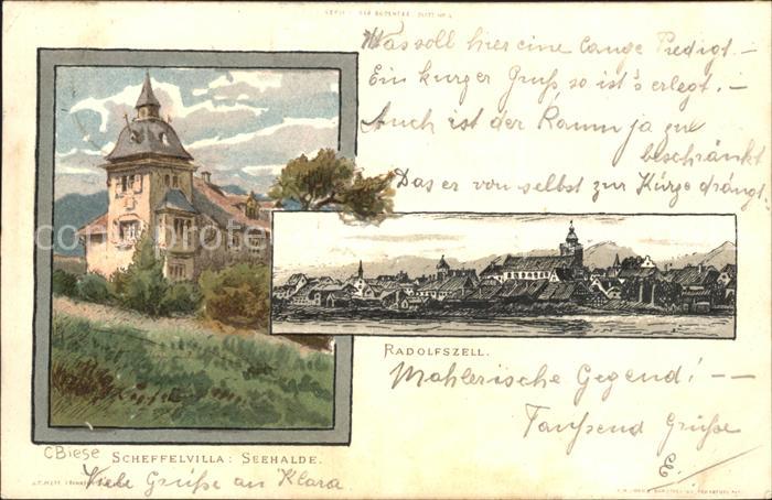 Radolfzell Bodensee Totalansicht Scheffelvilla Seehalde