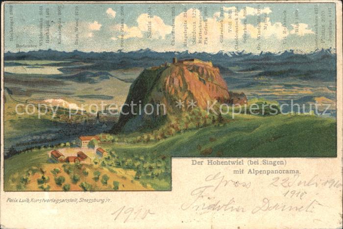 Hohentwiel mit Alpenpanorama