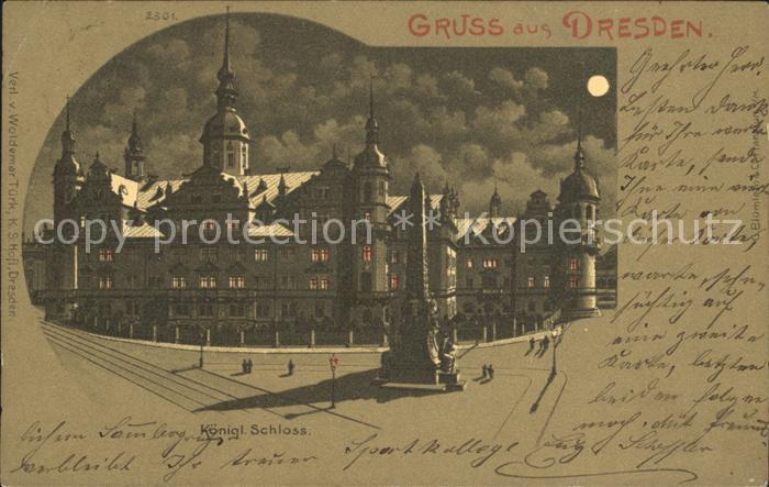 DRESDEN Elbe Koenigl Schloss