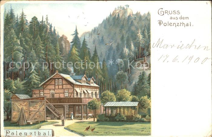 Polenztal Teilansicht Gasthaus