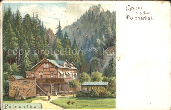 Polenztal Teilansicht Gasthaus