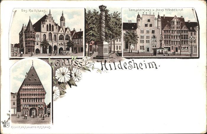 HILDESHEIM  CITY Rathaus Templerhaus und Haus Wedekind Knochenhauer Amtshaus