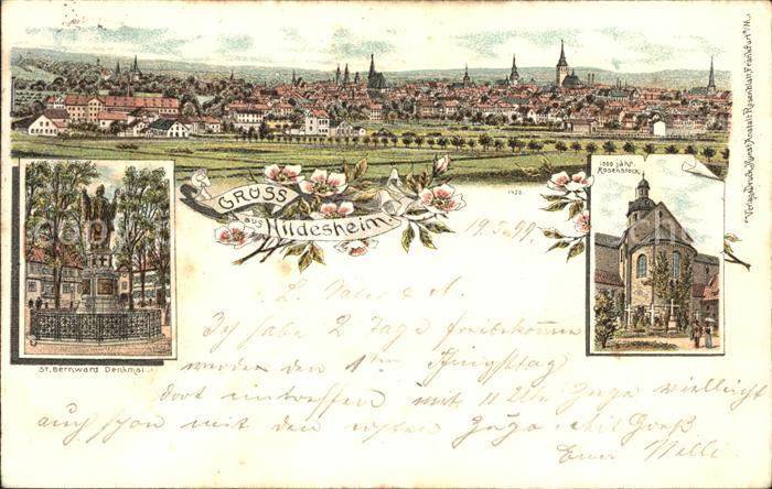 HILDESHEIM  CITY Panorama St Bernward Denkmal 1000jaehriger Rosenstock
