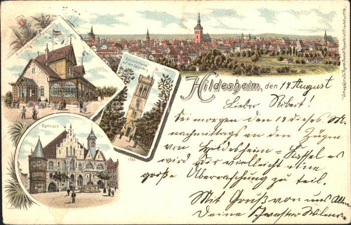 HILDESHEIM  CITY Panorama Gasthaus und Aussichtsturm auf dem Galgenberg Rathhaus