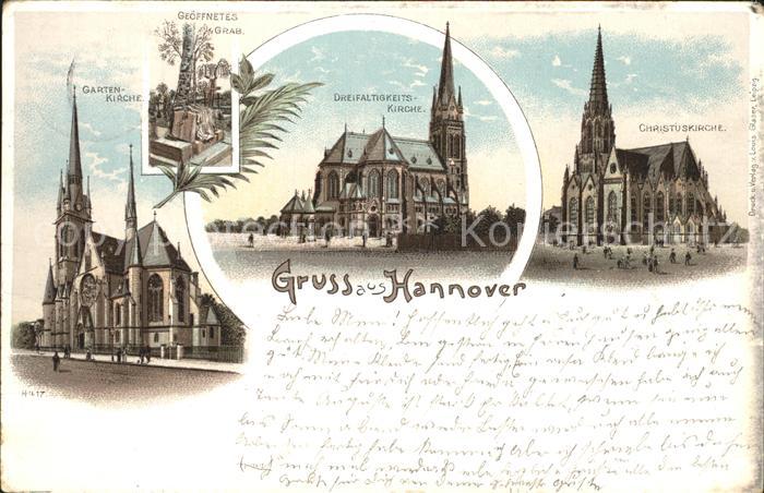 HANNOVER  CITY Gartenkirche Geoeffnetes Grab Dreifaltigkeitskirche Christuskirch