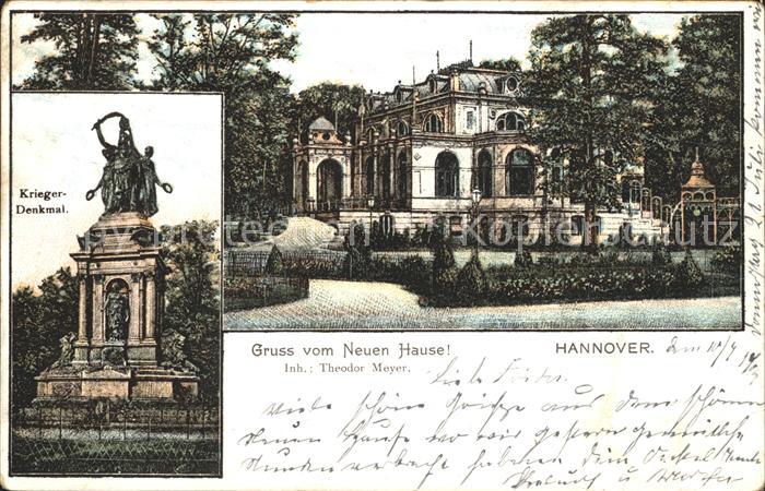 HANNOVER  CITY Kriegerdenkmal Neues Haus