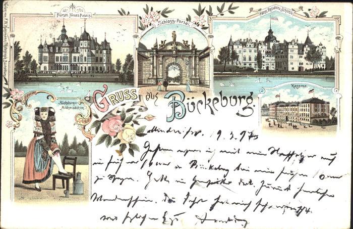 Bueckeburg Neues Palais Fuerstl Residenzschloss Milchmaedchen Kaserne