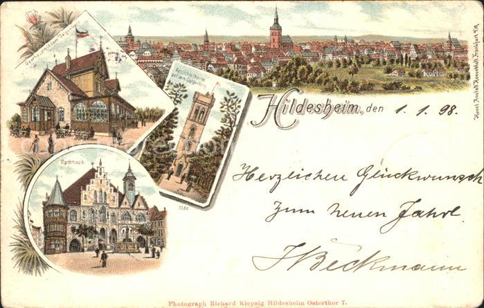 HILDESHEIM  CITY Stadtansicht Gasthaus und Aussichtsthurm auf dem Galgenberg Rat