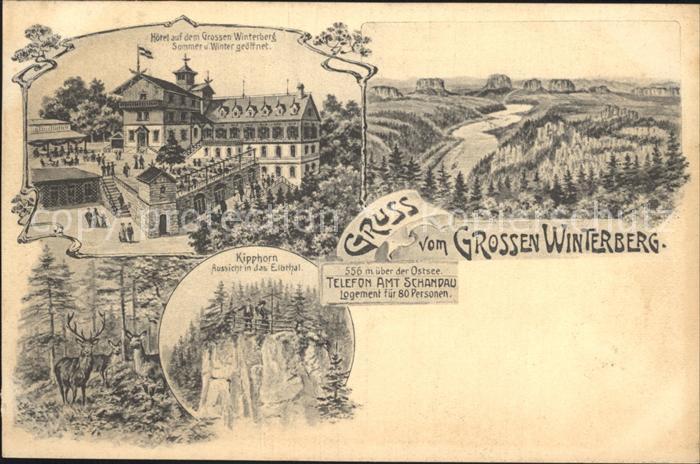 Grosser Winterberg Saechs. Schweiz Hotel Gr Winterberg Kipphorn Panorama