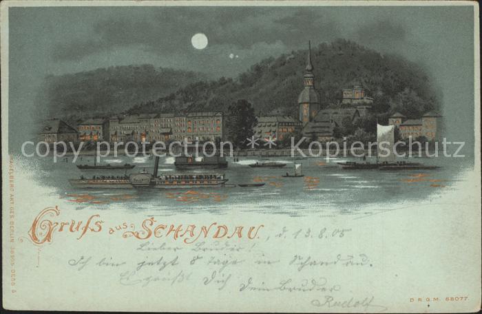 Schandau Bad Teilansicht Fahrgastschiff Pillnitz