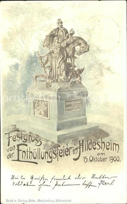 HILDESHEIM  CITY Enthuellungsfeier Denkmal dem Neubegruender des Dt Reiches