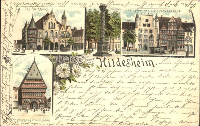 HILDESHEIM  CITY Rathaus Denkmal Templerhaus Haus Wedekind Knochenhauer Amtshaus