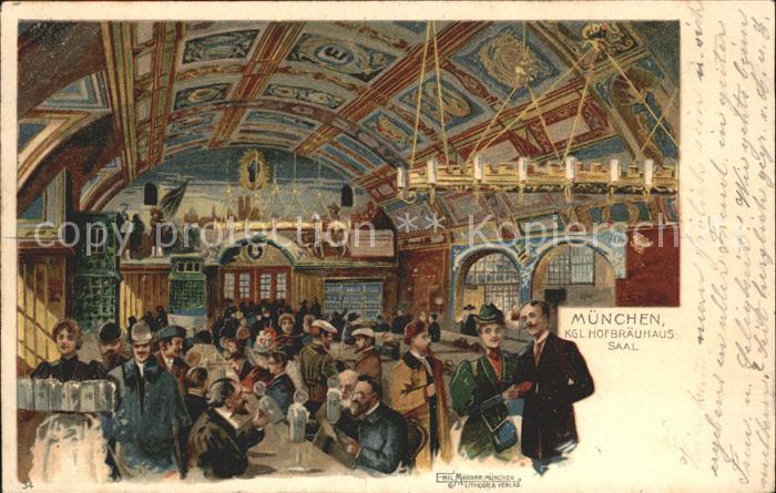 Muenchen Bayern Kgl Hofbraeuhaus Saal
