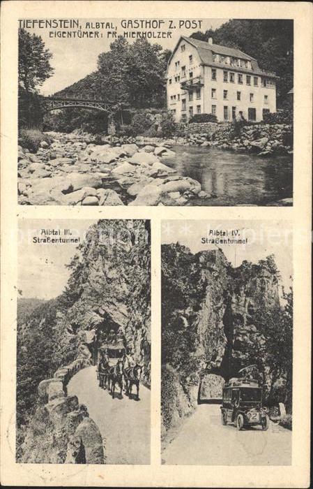 Tiefenstein Albtal Gasthof zur Post Strassentunnel